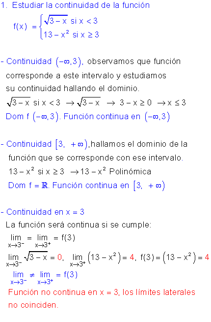 Continuidad funciones intervalo.